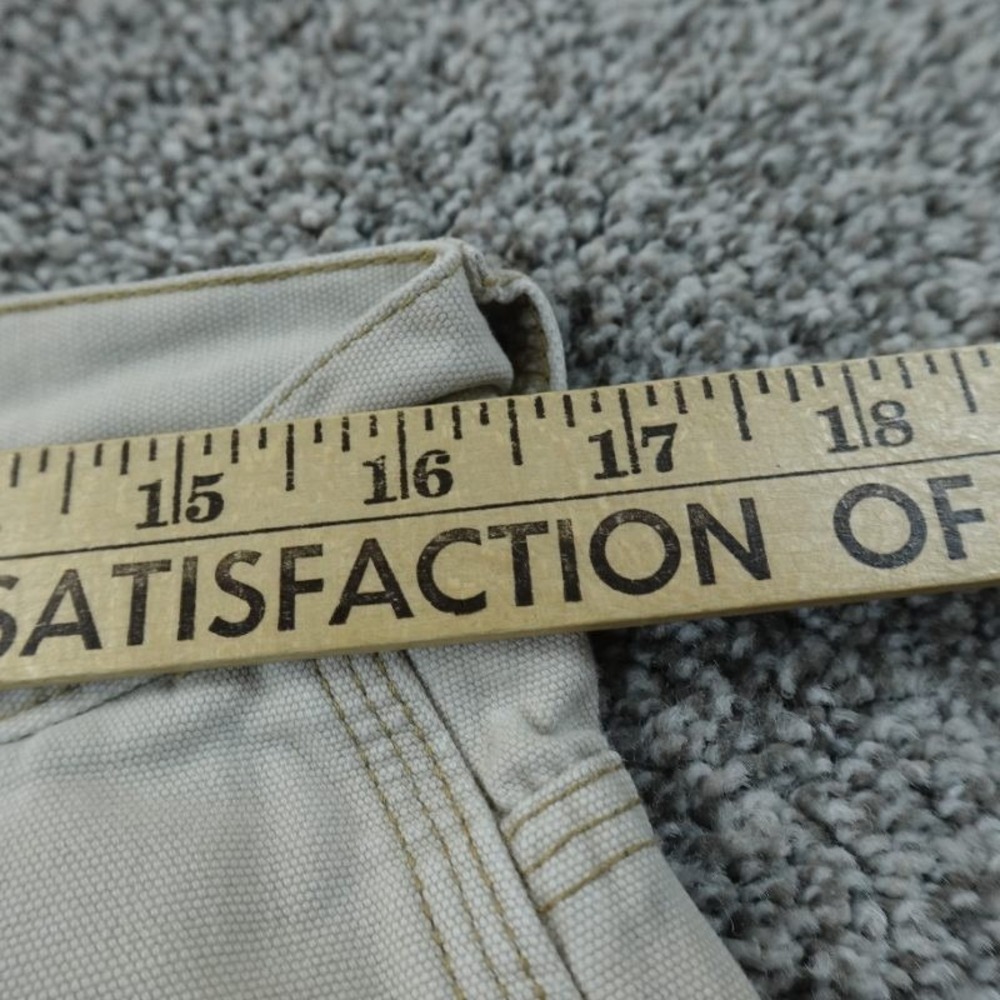 VTG Gap Shorts Mens 33 Beige Carpenter Utility Canvas Hammer Loop Work Skate Y2K - Picture 5 of 12